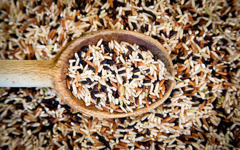 one step to a healthy choice with Ralston Family Farms whole grains such as Red, Purple, and Nature's Blend