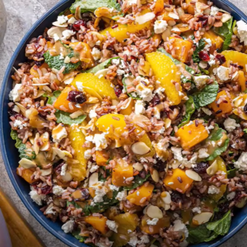 rice salad on a plate