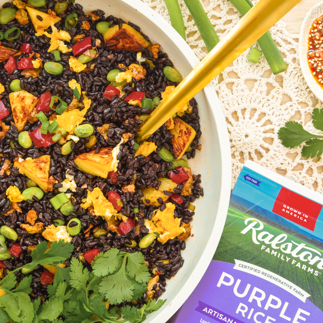 Antioxidant-Rich Purple Fried Rice 